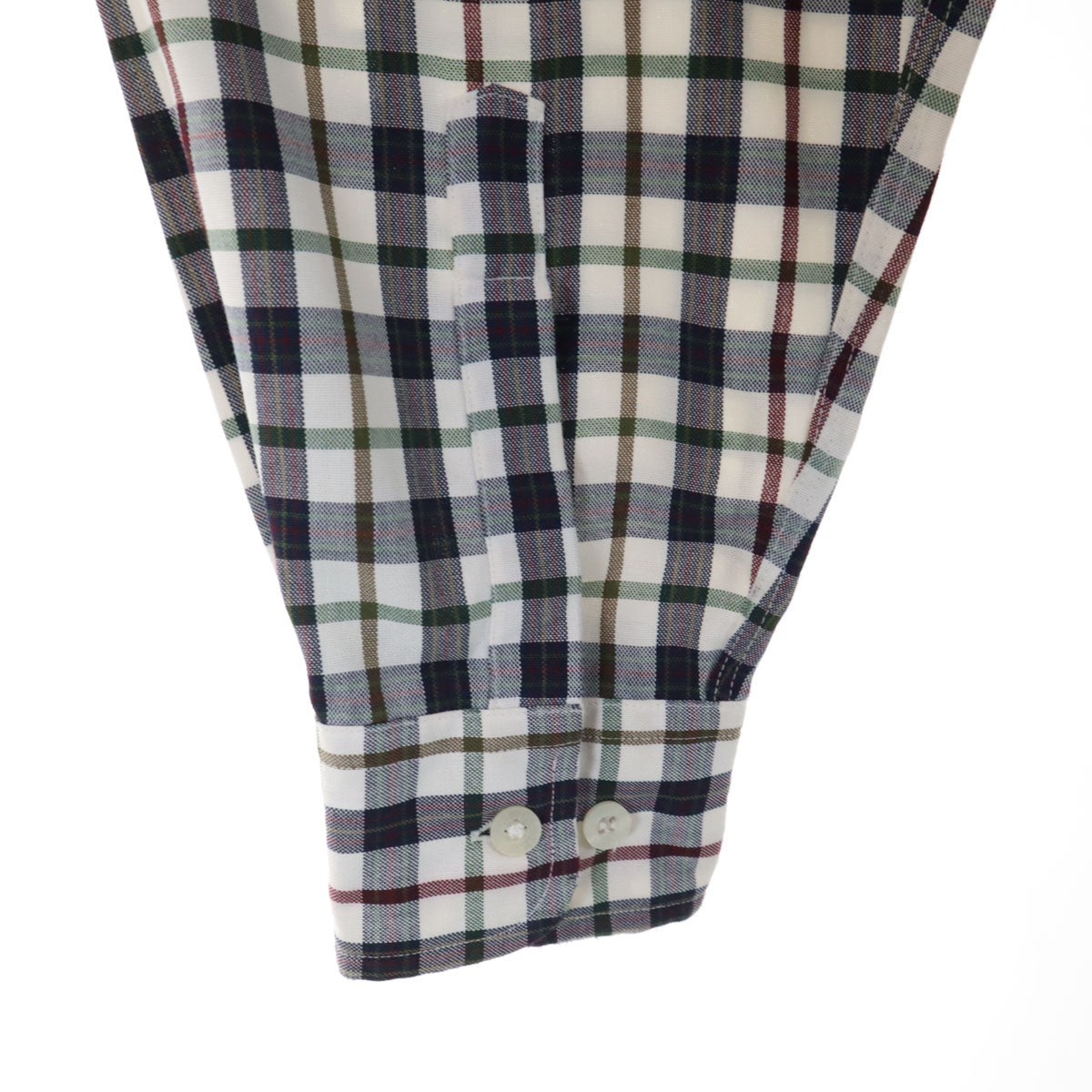 YVES SAINT LAUREN pour homme イヴサンローラン プールオム 90s オールド チェック柄 長袖 ボタンダウンシャツ 39 ホワイト メンズ