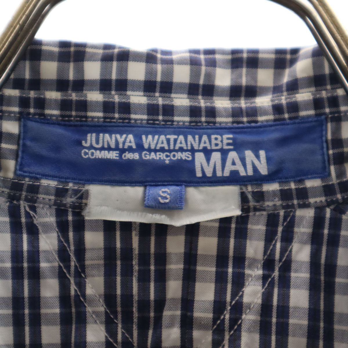 JUNYA WATANABE COMME des GARCONS MAN ジュンヤワタナベコムデギャルソンマン 2013年 日本製 チェック柄 長袖 コットンシャツ S ネイビー メンズ
