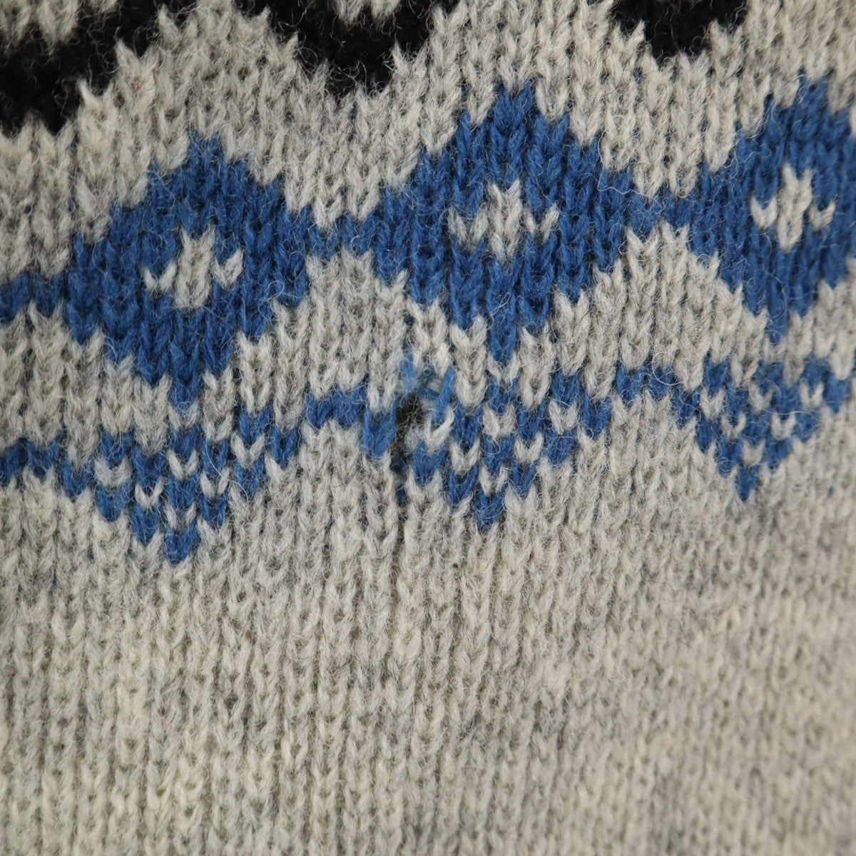 SCAN ALP スキャンアルプ 80s ニュージーランド製 ヴィンテージ 長袖 チロリアン ニットカーディガン 16 ブルー系 レディース