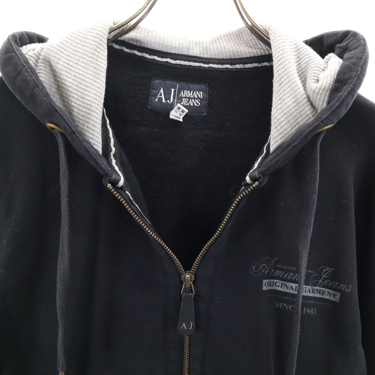 ARMANI JEANS アルマーニジーンズ 長袖 ジップパーカー S ブラック メンズ
