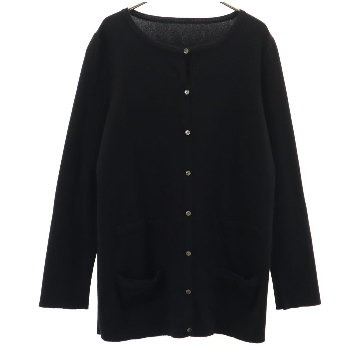 FOXEY フォクシー 日本製 カシミヤブレンド 長袖 ニットカーディガン 42 ブラック レディース