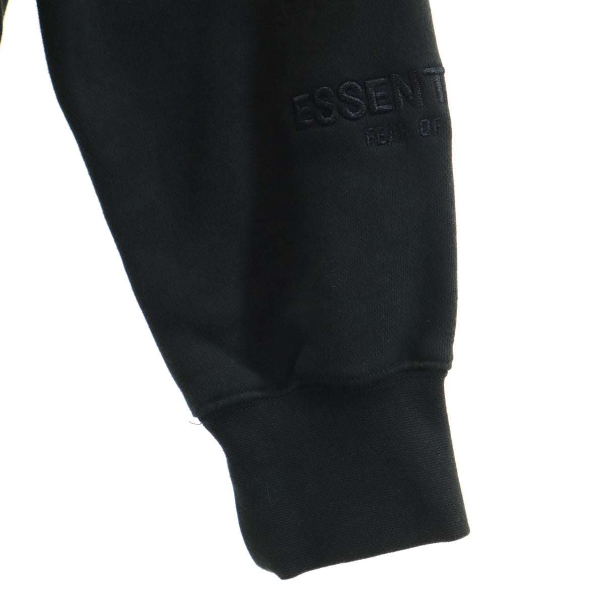 未使用 ESSENTIALS エッセンシャルズ バックロゴ 長袖 スウェットパーカー S ブラック 裏起毛 メンズ