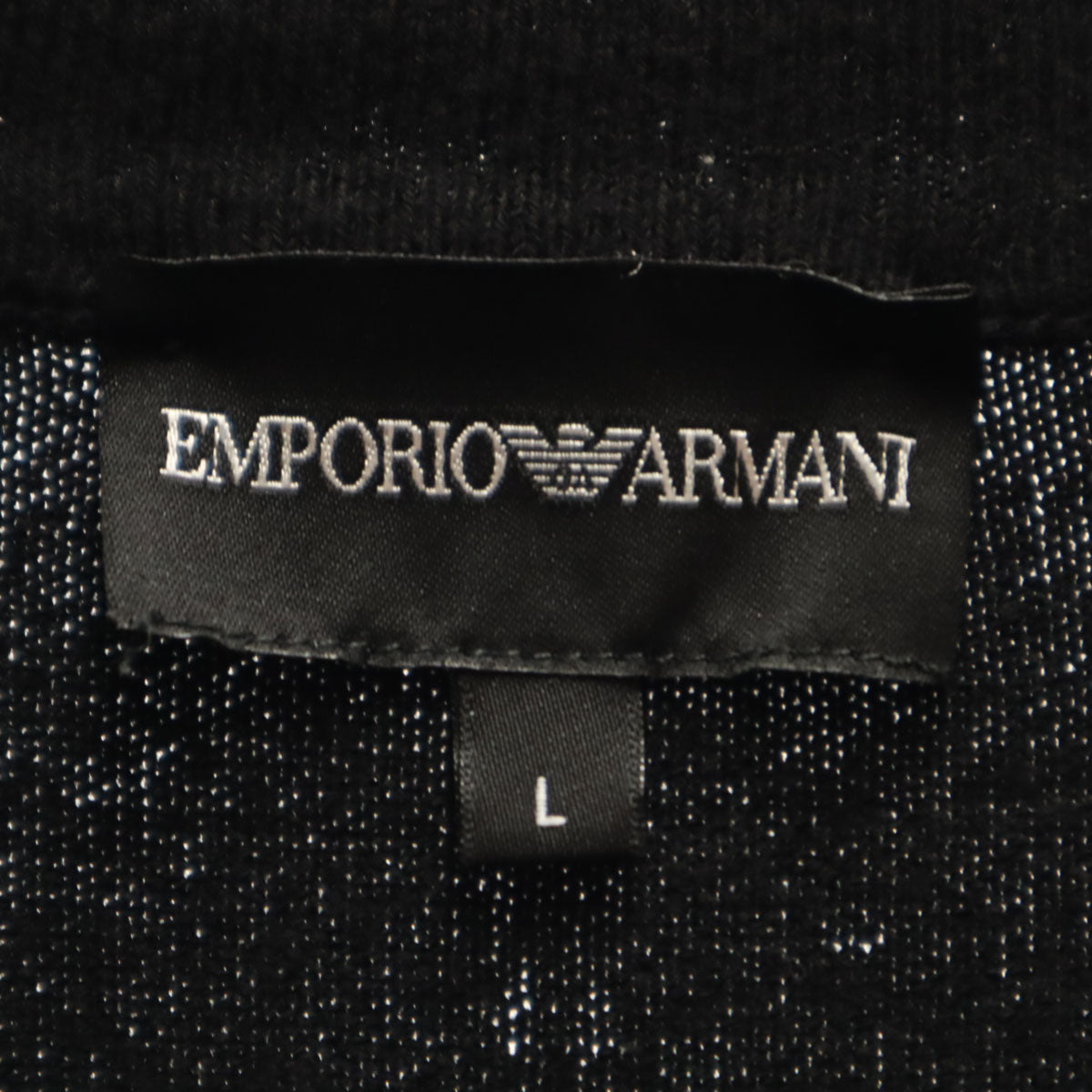 Emporio Armani エンポリオアルマーニ ニットジャケット L ブラック メンズ