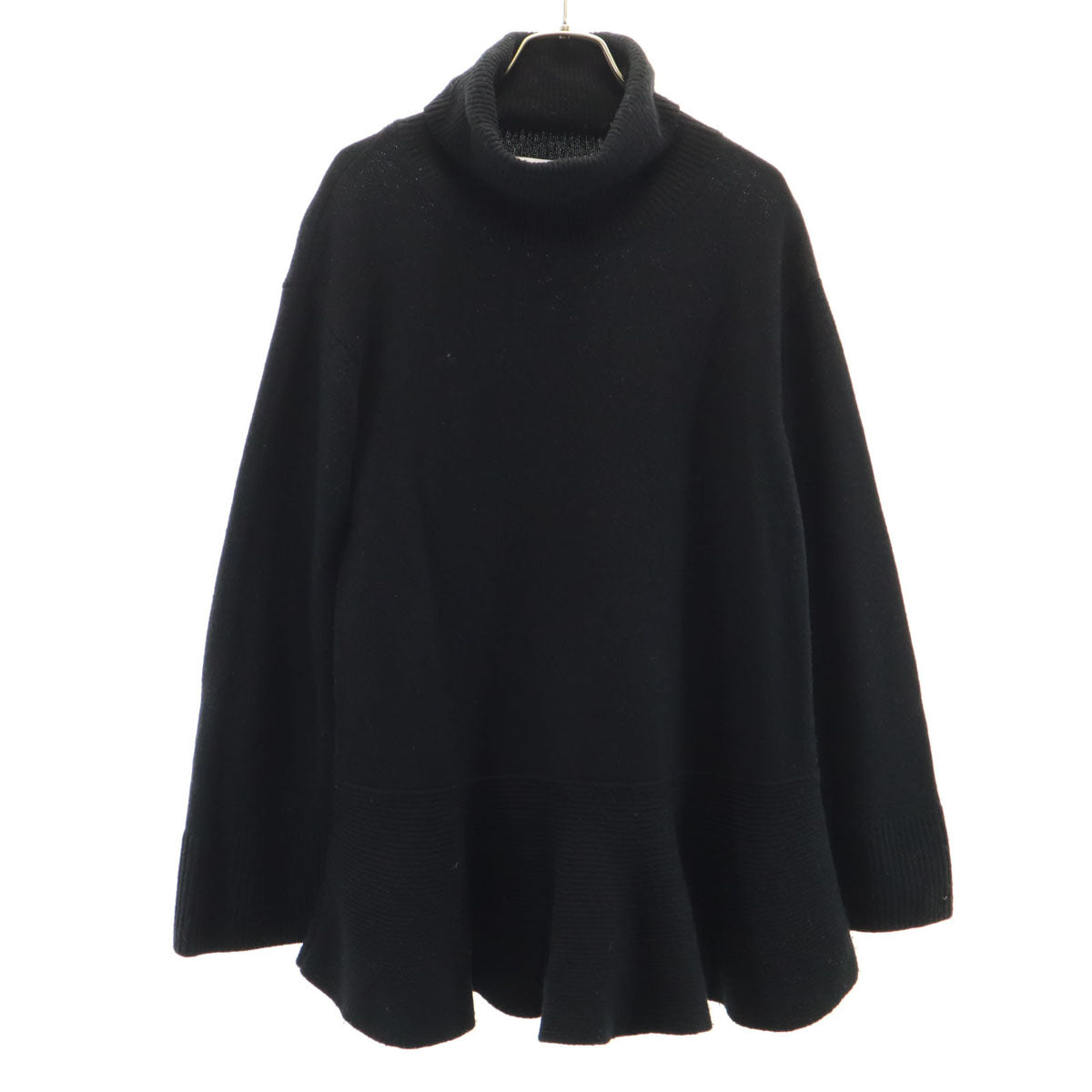 FOXEY NEW YORK フォクシーニューヨーク 日本製 カシミヤブレンド 長袖 チュニック丈 タートルネック セーター 40 ブラック ニット レディース