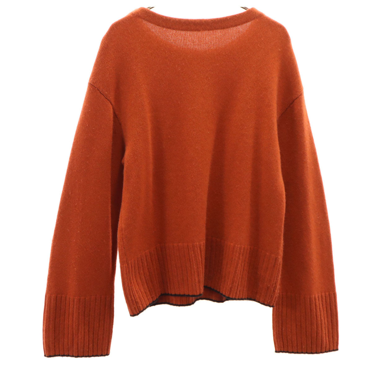 FOXEY フォクシー 日本製 カシミヤ100% 長袖 セーター オレンジブラウン ニット レディース