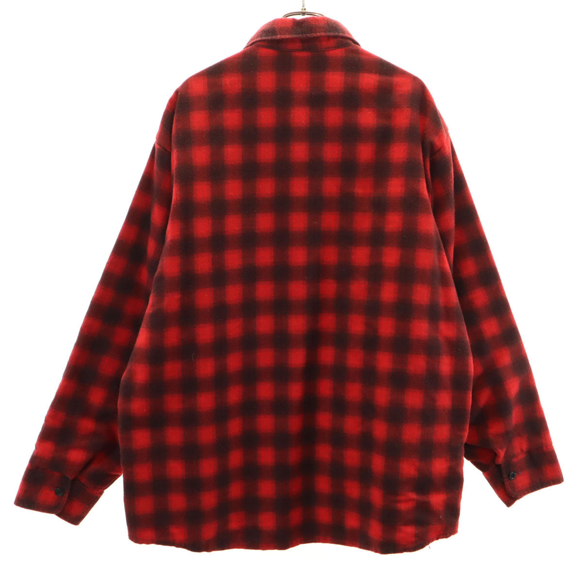 Sears シアーズ 70s ヴィンテージ チェック柄 長袖 ネルシャツ レッド 裏キルティング メンズ