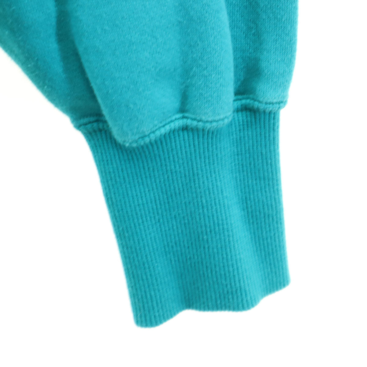 YVES SAINT LAURENT イヴサンローラン 90s オールド 長袖 スウェット トレーナー M ターコイズ 裏起毛 レディース