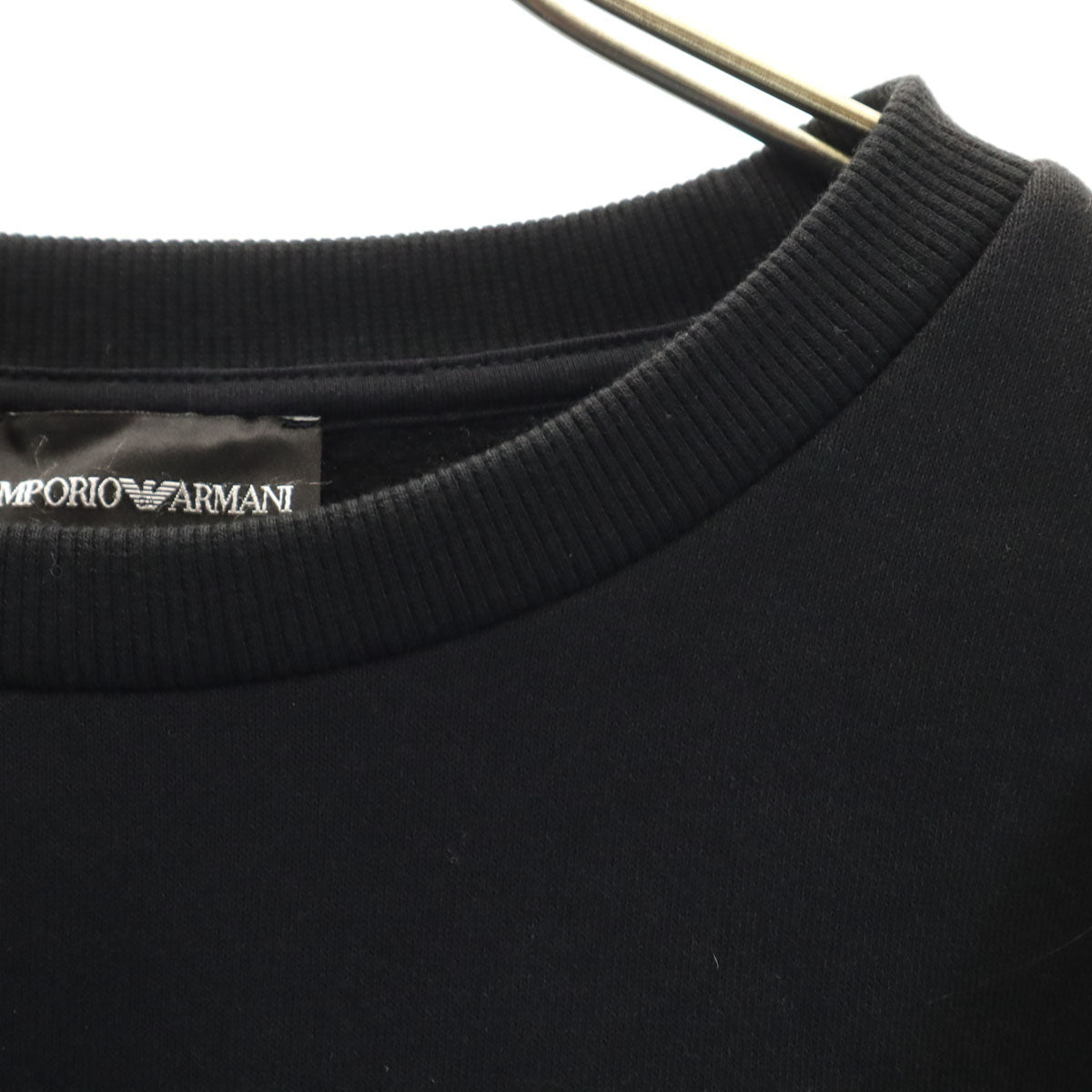 Emporio Armani エンポリオアルマーニ 長袖 スウェット トレーナー 40 ブラック 裏起毛 レディース