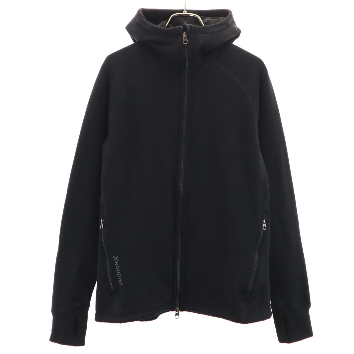 HOUDINI フーディ二 長袖 ジップパーカー M ブラック アウトドア メンズ