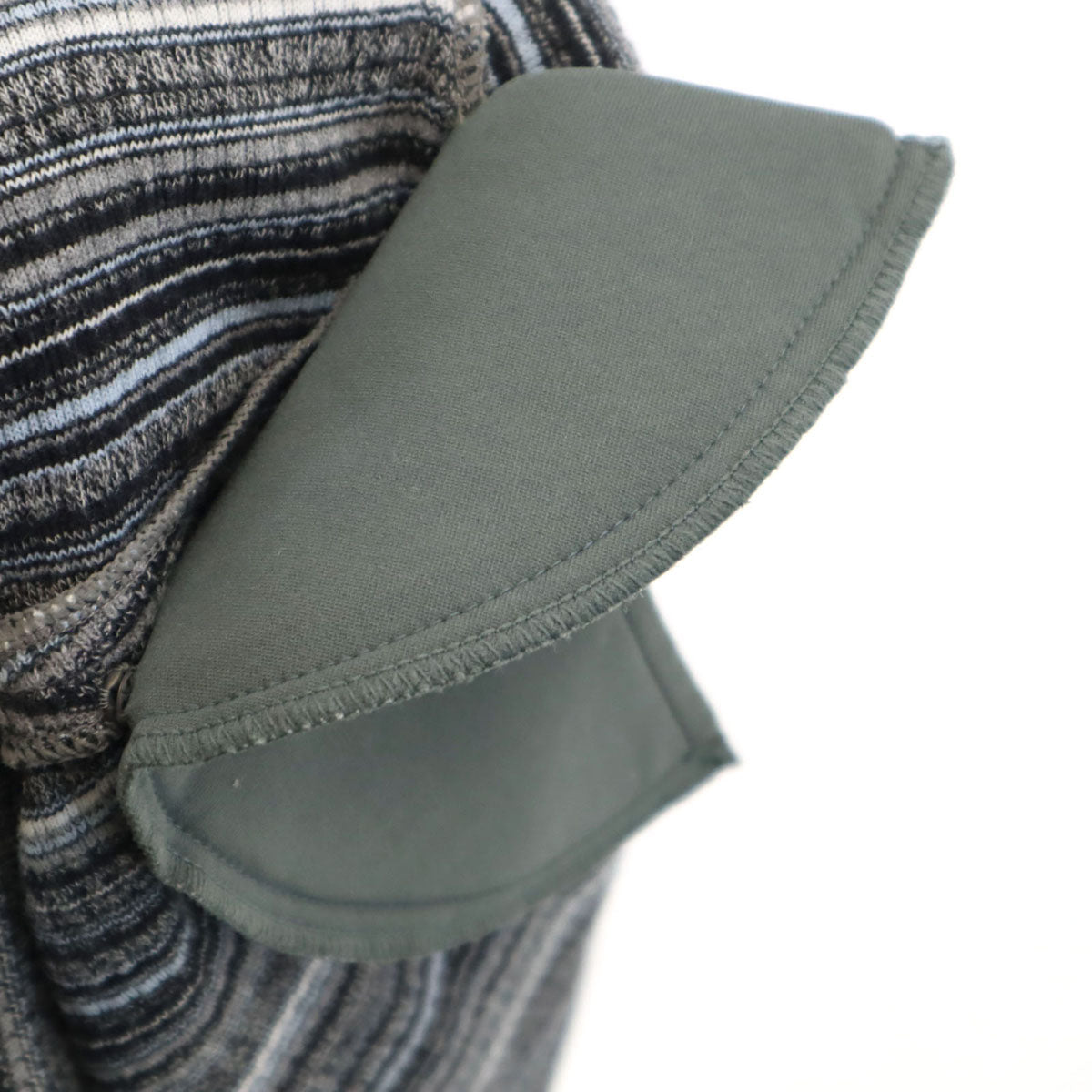 Leilian レリアン 日本製 ボーダー柄 長袖 ニット 13 グレー系 レディース