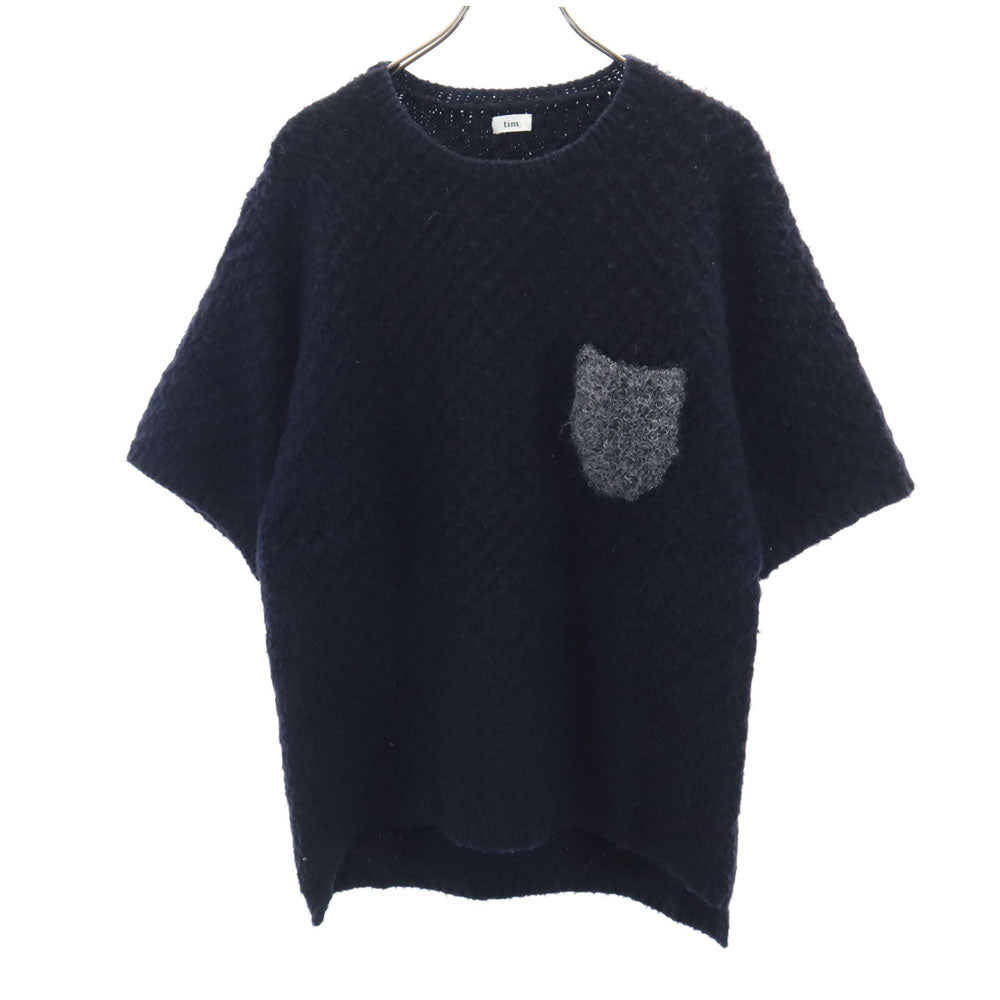 ティム ウールブレンド 長袖 ニット Tシャツ 3 ブラック メンズ