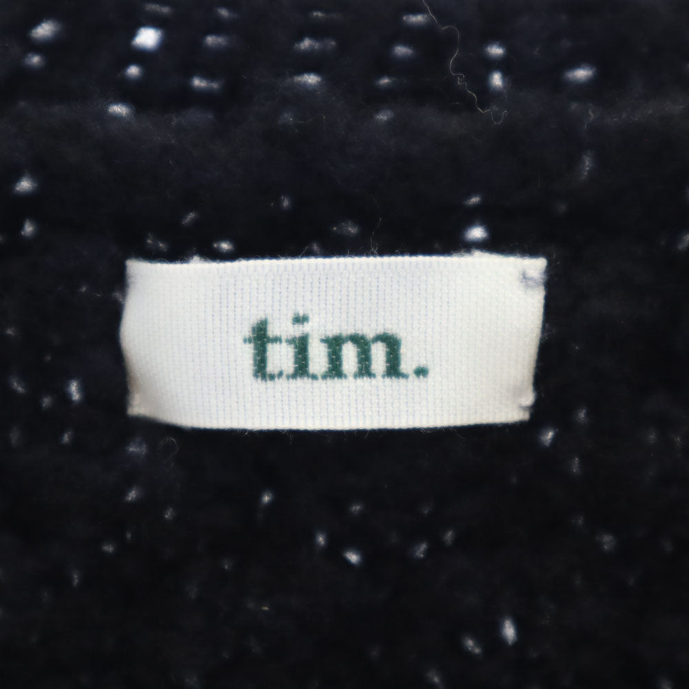 ティム ウールブレンド 長袖 ニット Tシャツ 3 ブラック メンズ
