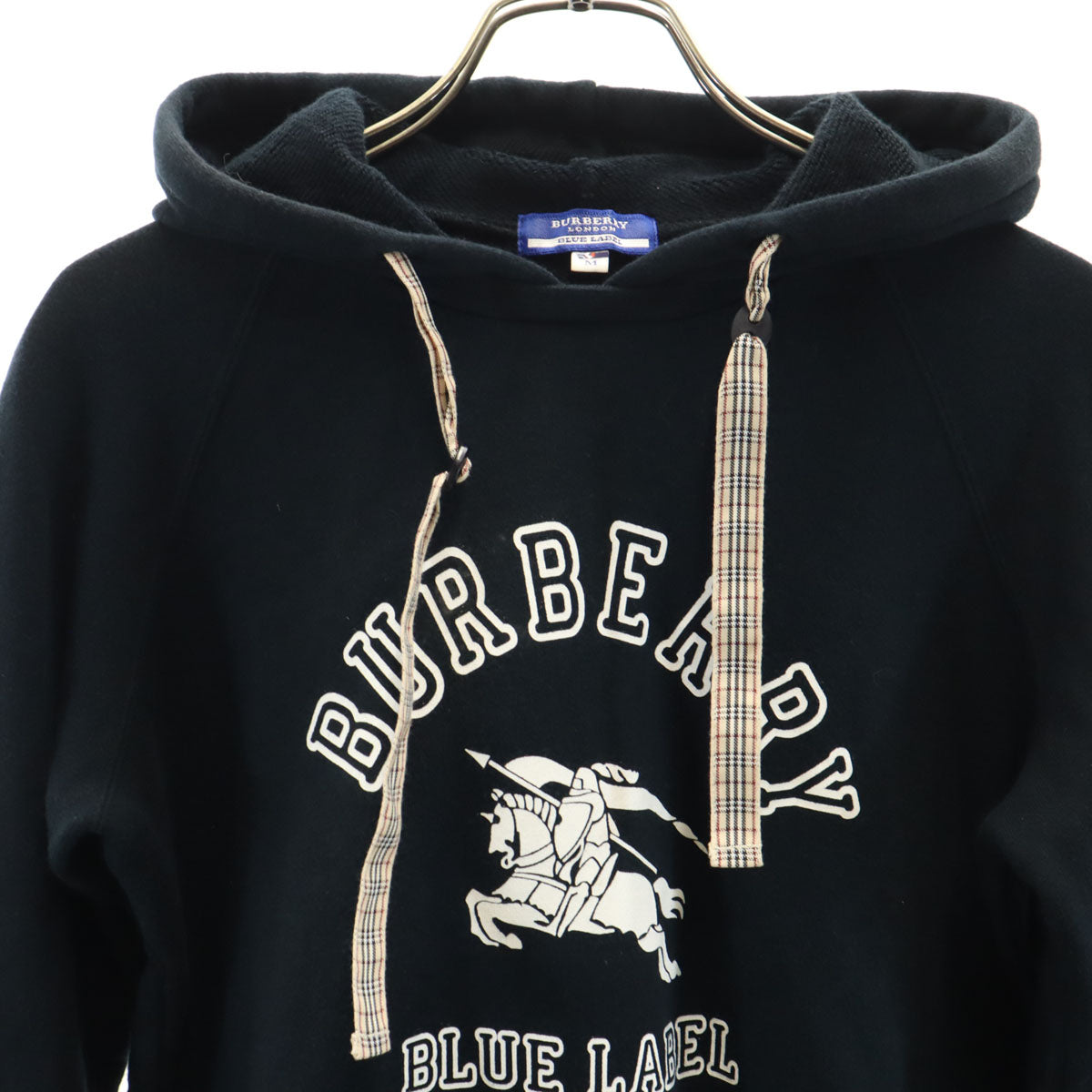 BURBERRY BLUE LABEL バーバリーブルーレーベル 長袖 スウェットパーカー M 黒 三陽商会 レディース