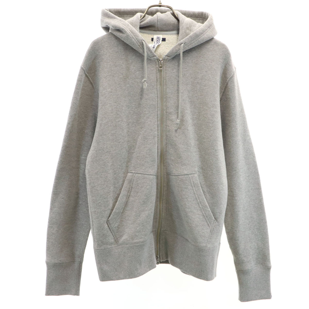 LOOPWHEELER ループウィラー BEAMS PLUS ビームスプラス 日本製 長袖 スウェット ジップパーカー L グレー メンズ