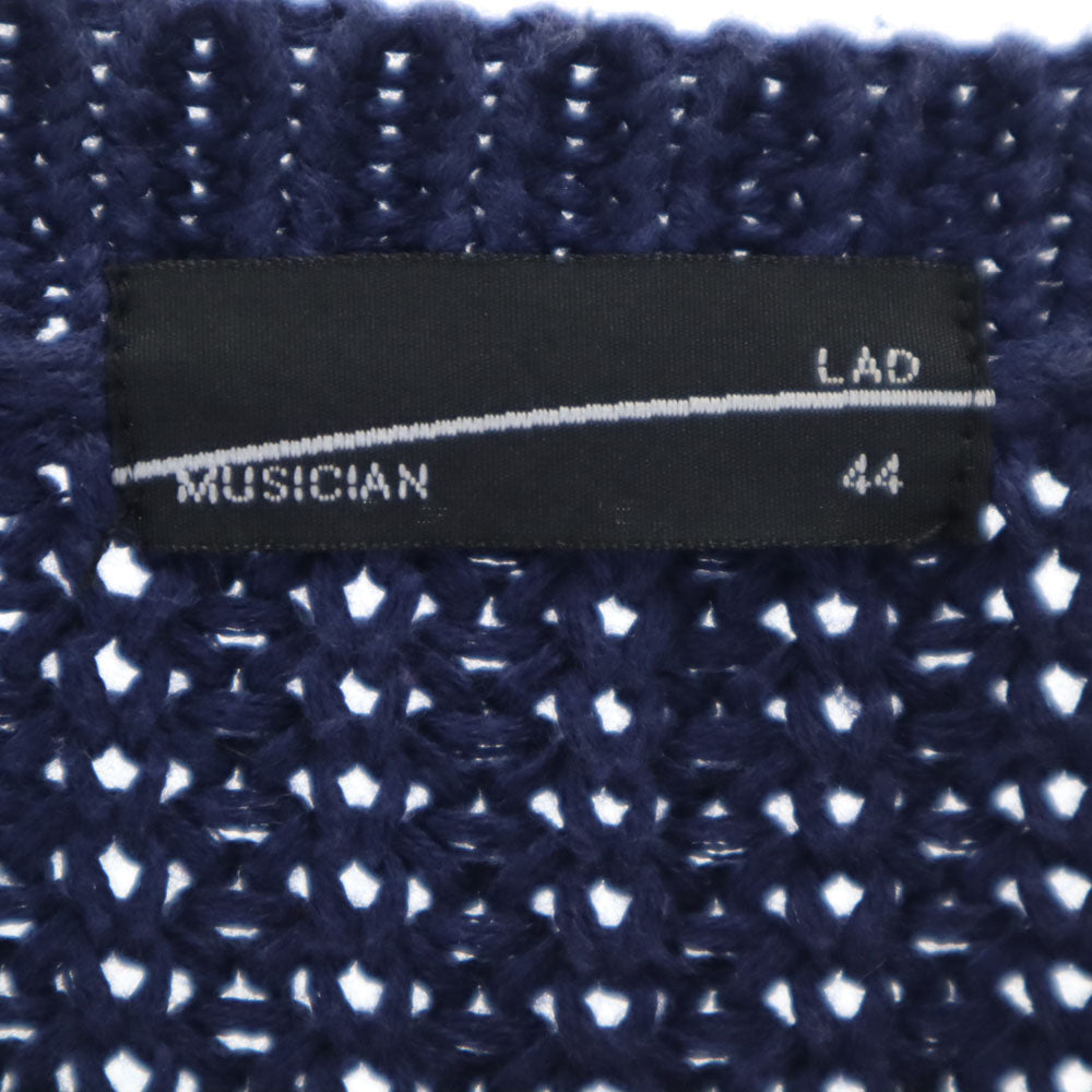 LAD MUSICIAN ラッドミュージシャン 15AW 長袖 ロスコ ニット 44 ブルー メンズ