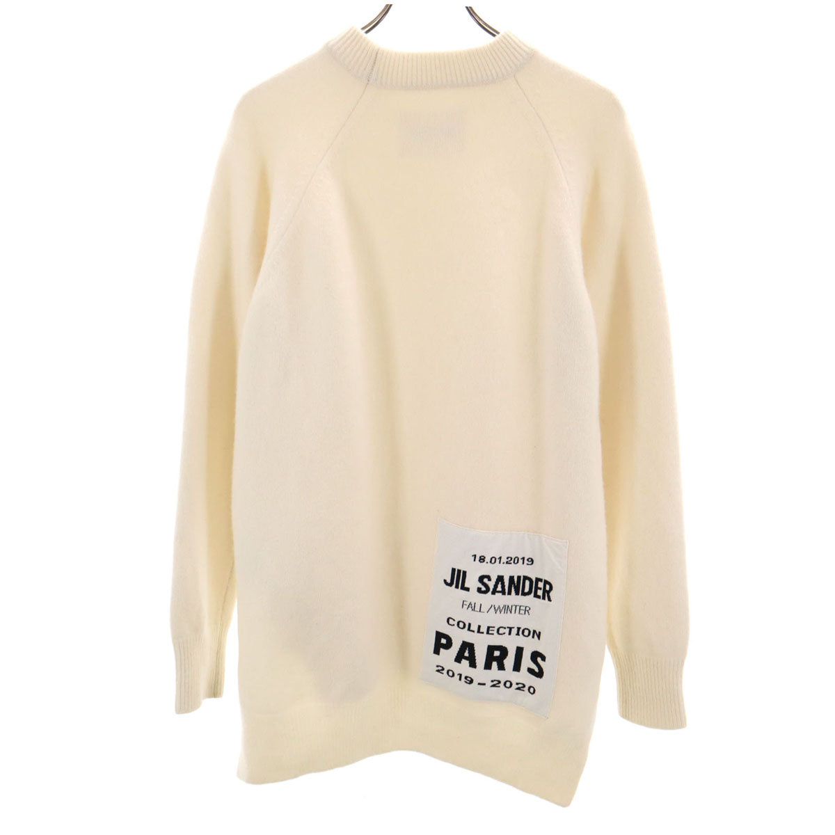 JIL SANDER ジルサンダー 19AW イタリア製 長袖 セーター 46 アイボリー ニット メンズ