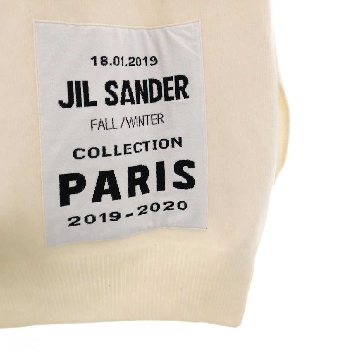 JIL SANDER ジルサンダー 19AW イタリア製 長袖 セーター 46 アイボリー ニット メンズ