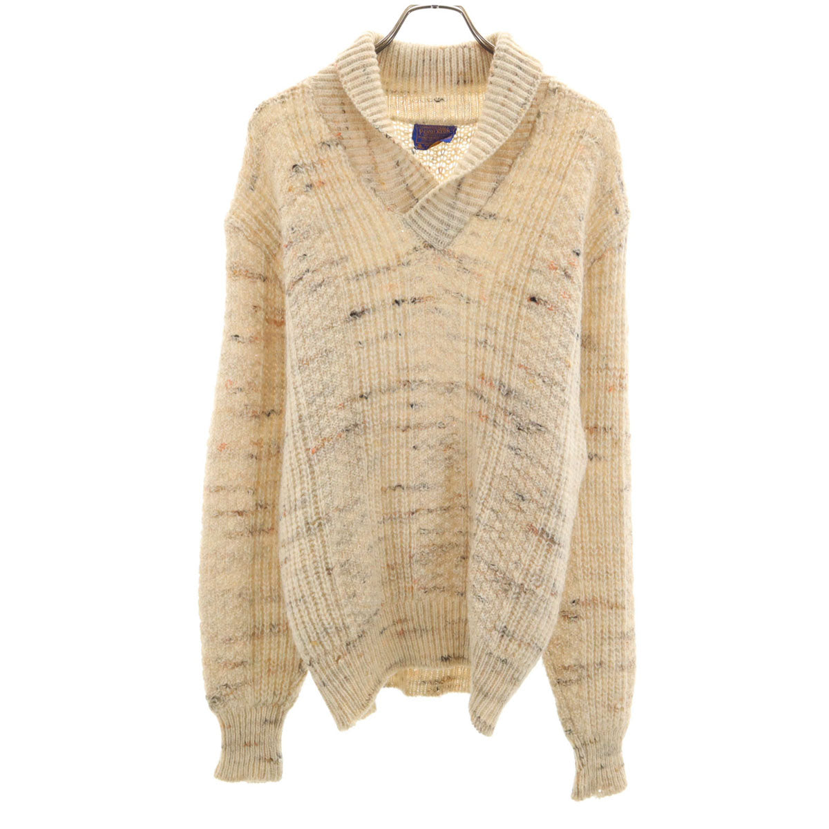 PENDLETON ペンドルトン 70s USA製 ヴィンテージ 長袖 セーター XL ベージュ ニット メンズ