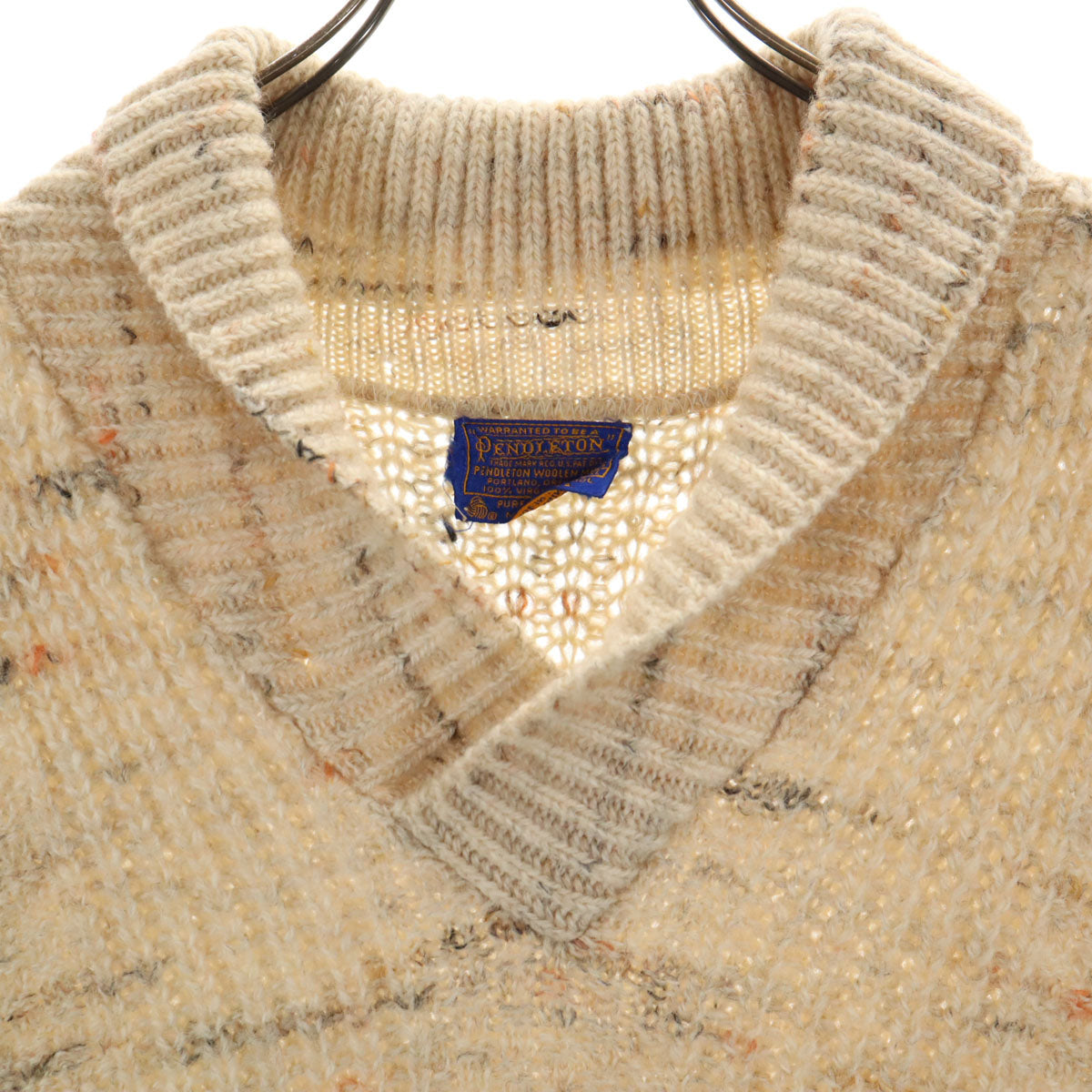 PENDLETON ペンドルトン 70s USA製 ヴィンテージ 長袖 セーター XL ベージュ ニット メンズ