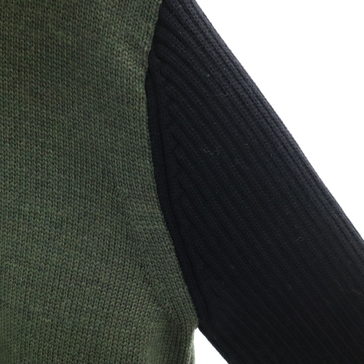 PREMIUM MOOD DENIM SUPERIOR プレミアムムードデニムスーペリア イタリア製 長袖 セーター L カーキ ニット メンズ