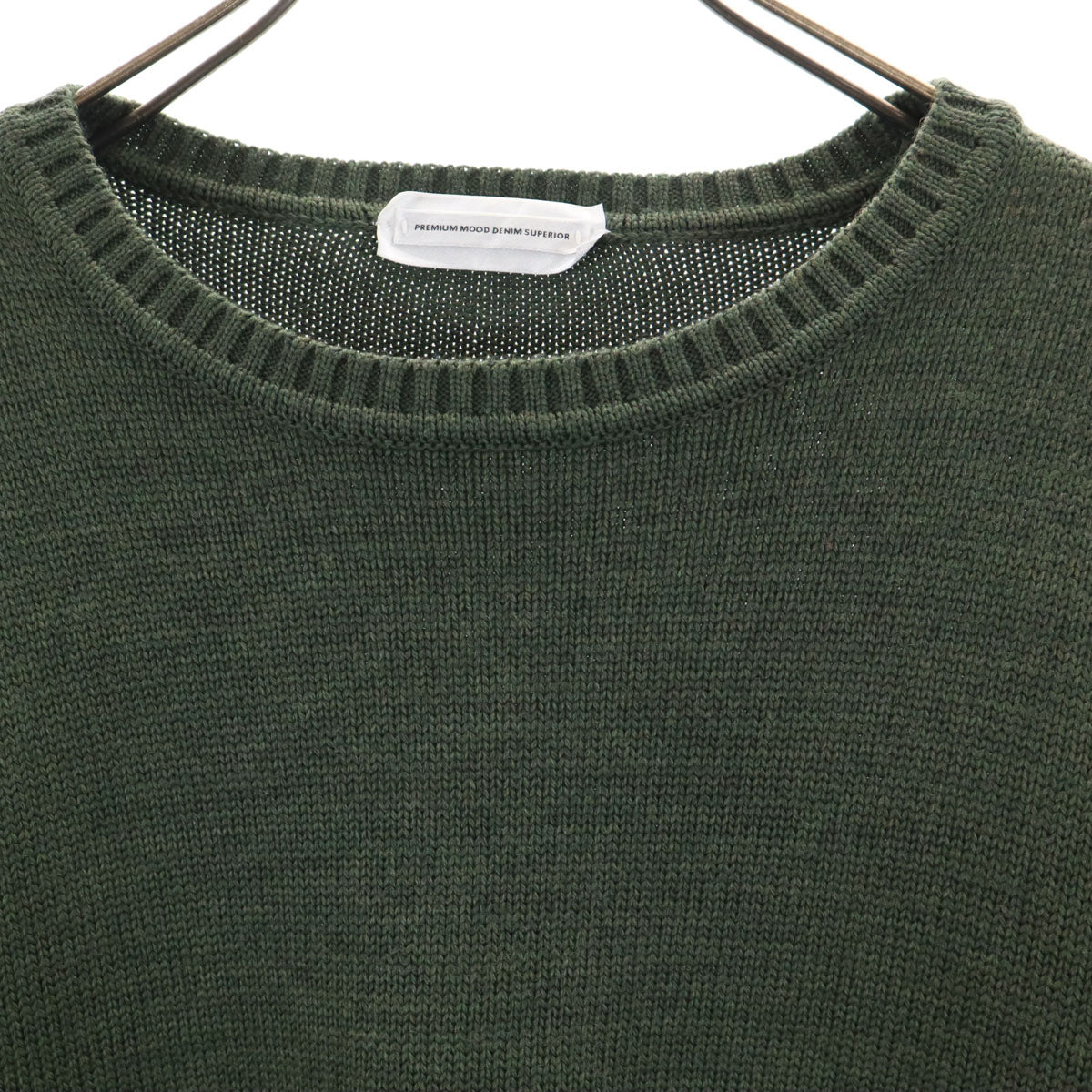 PREMIUM MOOD DENIM SUPERIOR プレミアムムードデニムスーペリア イタリア製 長袖 セーター L カーキ ニット メンズ