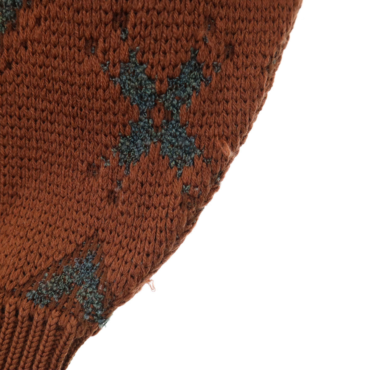 YVES SAINT LAURENT イヴサンローラン 90s オールド 総柄 長袖 セーター M ブラウン ニット メンズ