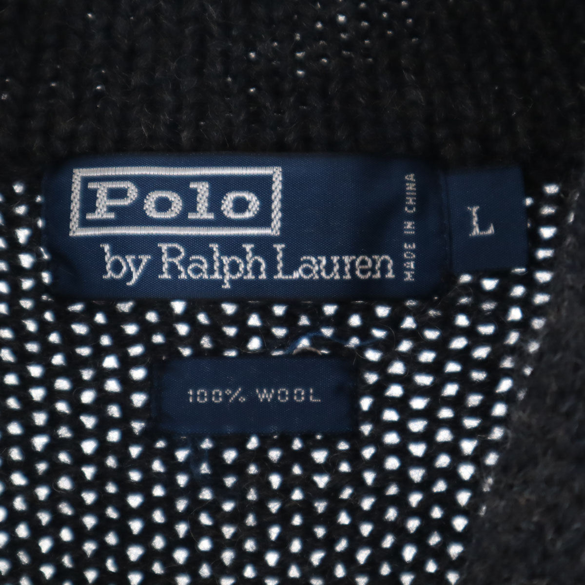 Polo by Ralph Lauren ポロバイラルフローレン 長袖 ショールカラー ニットカーディガン L チャコールグレー メンズ