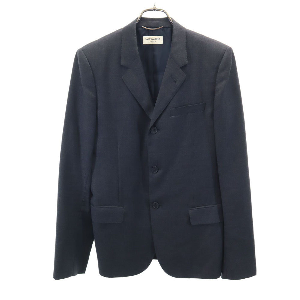 SAINT LAURENT サンローラン 2012年 イタリア製 サマーウール テーラードジャケット 46 グレー メンズ