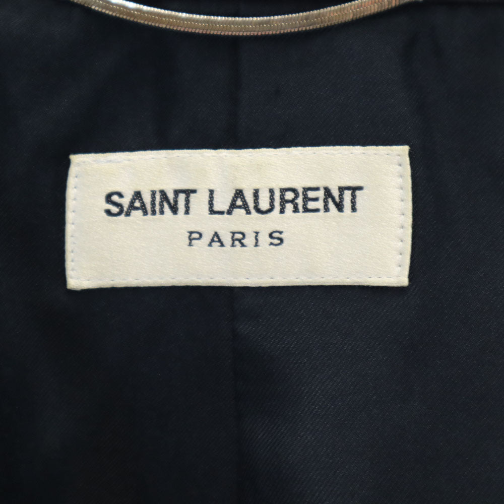 SAINT LAURENT サンローラン 2012年 イタリア製 サマーウール テーラードジャケット 46 グレー メンズ