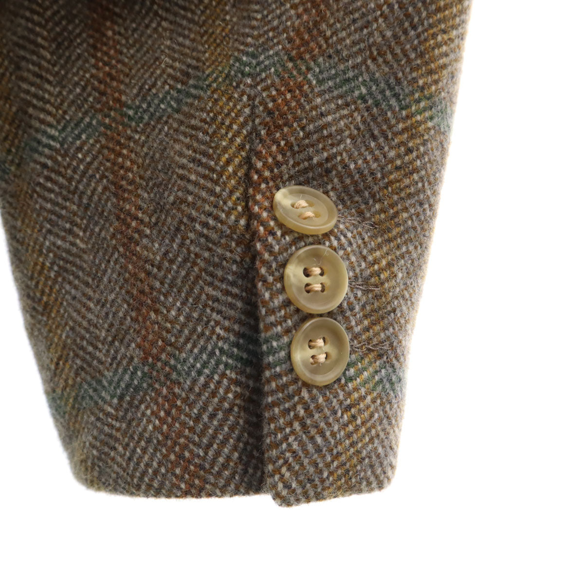 Christian Dior MONSIEUR クリスチャンディオール ムッシュ 90s オールド ヘリンボーン 長袖 ツイード テーラードジャケット 100-94-170 ブラウン系 メンズ