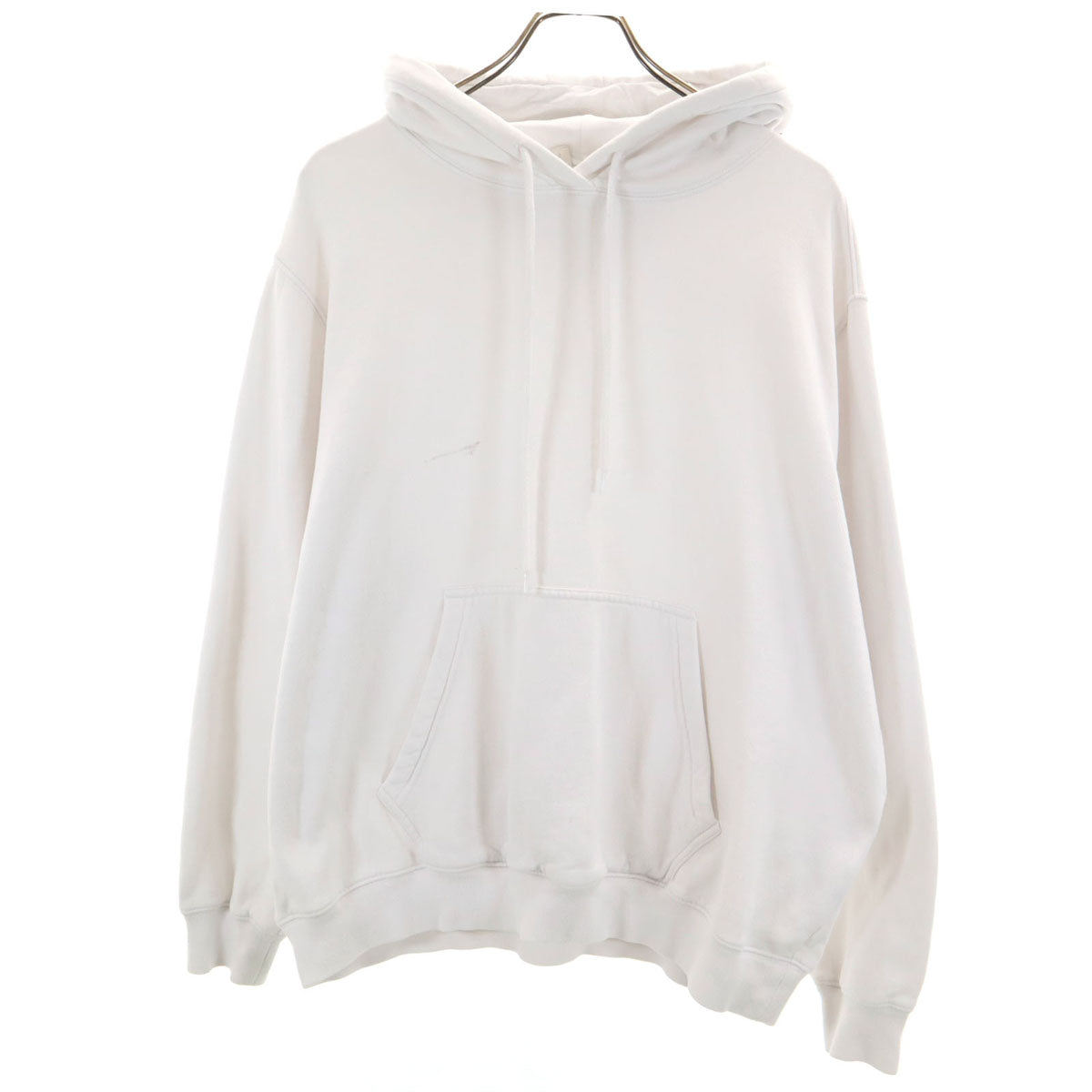 MSGM エムエスジーエム イタリア製 長袖 スウェットパーカー XS ホワイト 裏起毛 メンズ