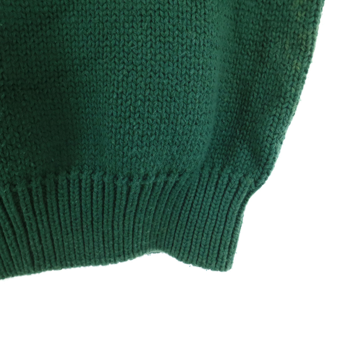 MICKEY,INC ミッキーインク 90s オールド ミッキーマウス刺繍 長袖 ニット L グリーン セーター メンズ