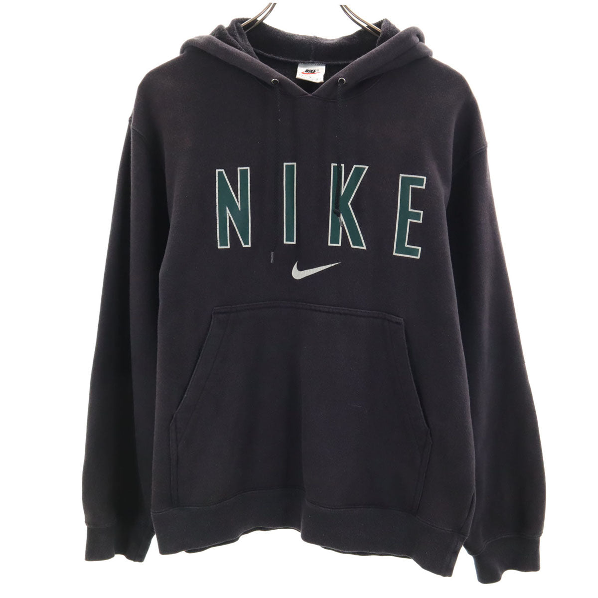 NIKE ナイキ 90s 00s オールド 白タグ 長袖 スウェットパーカー L ブラック メンズ