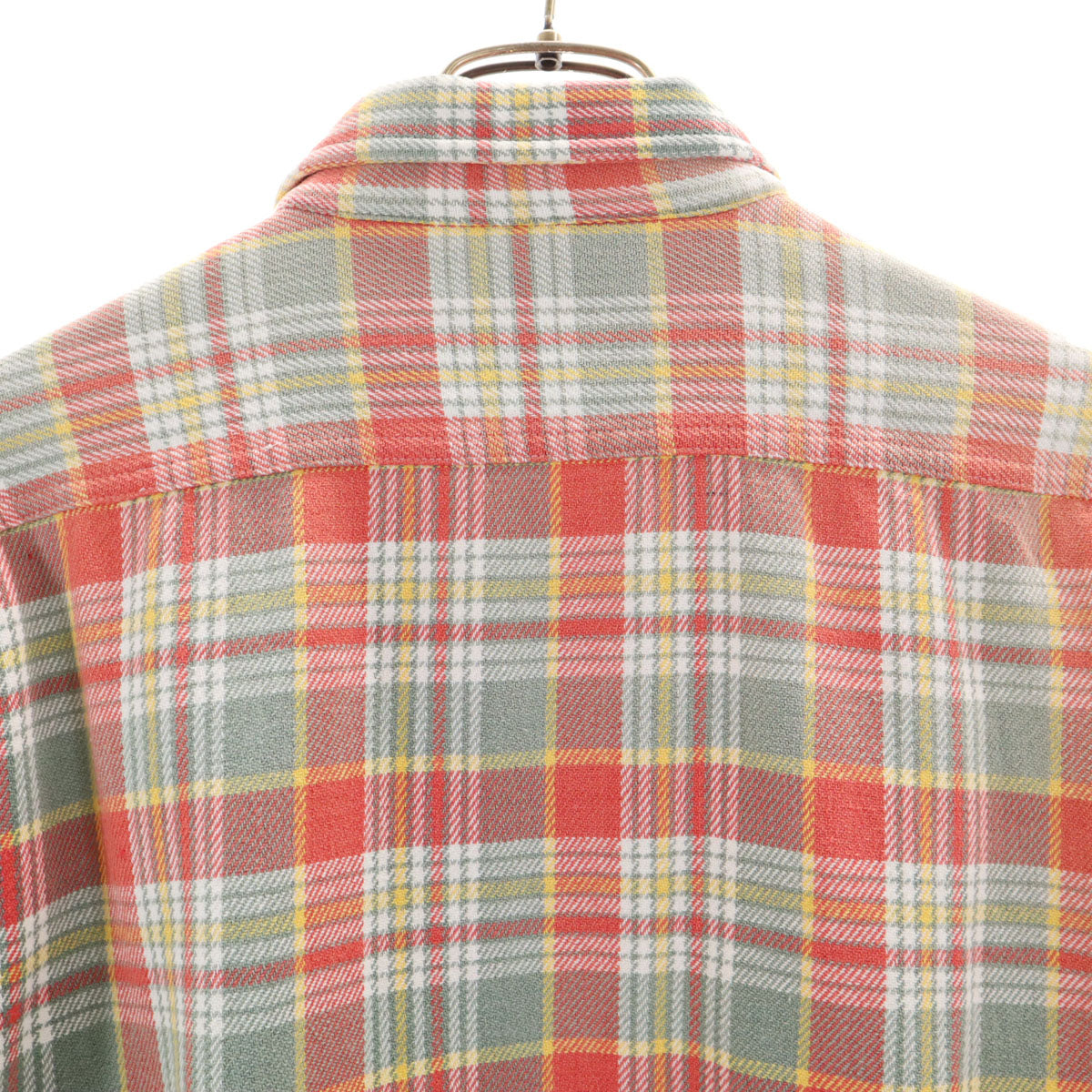 CAMCO カムコ 70s 80s ヴィンテージ チェック柄 長袖 シャツ L オレンジ系 メンズ