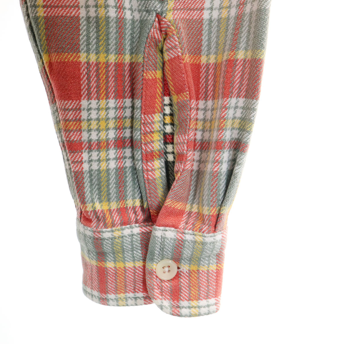 CAMCO カムコ 70s 80s ヴィンテージ チェック柄 長袖 シャツ L オレンジ系 メンズ