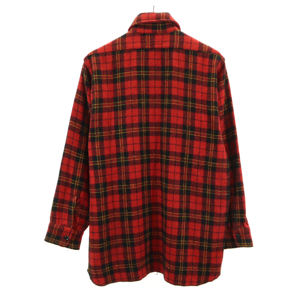 RED KAP レッドキャップ 60s ヴィンテージ チェック柄 長袖 ウールシャツ レッド メンズ