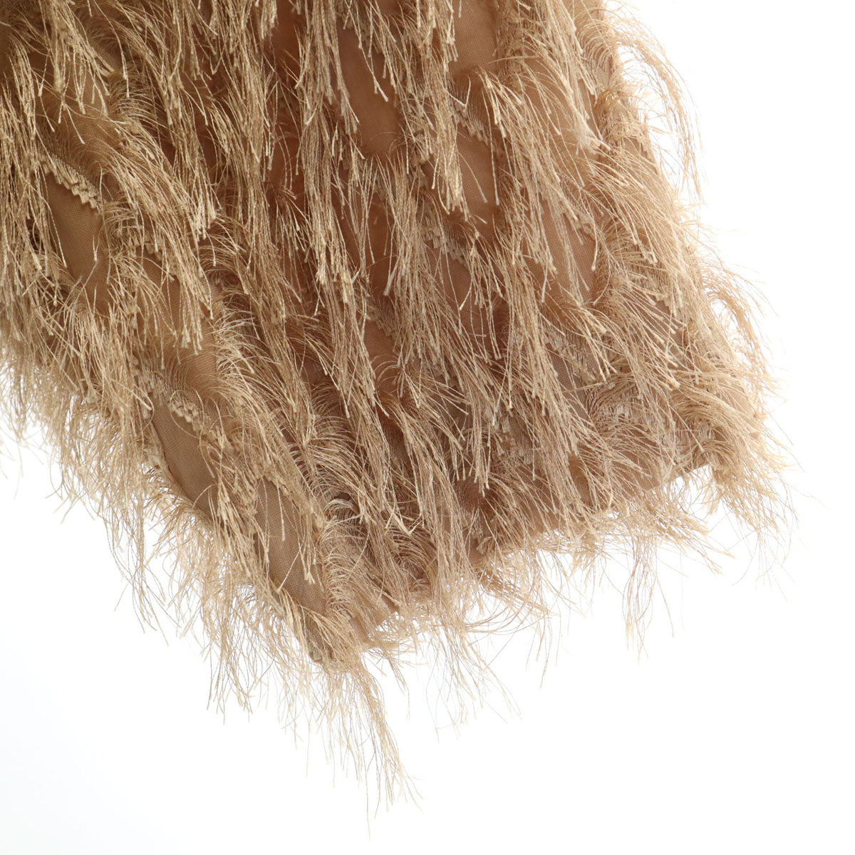 CLANE クラネ 長袖 クロスフリンジ ボレロ 2 ベージュ レディース