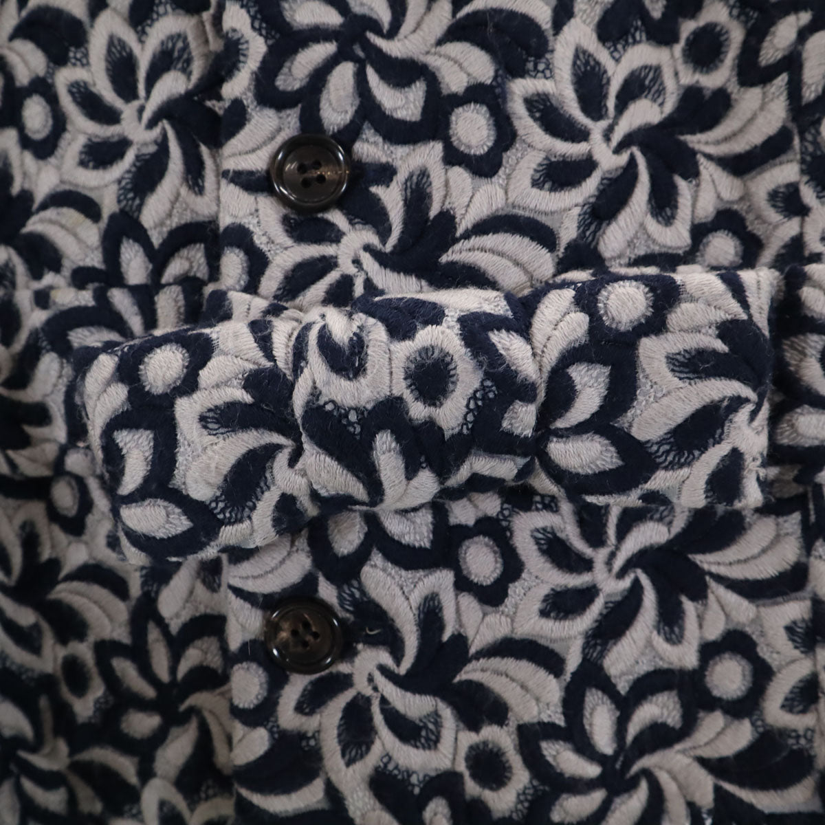 robe de chambre COMME des GARCONS ローブドシャンブルコムデギャルソン 1999年 90s 日本製 オールド 花柄総刺繍 ジャケット ネイビー系 レディース