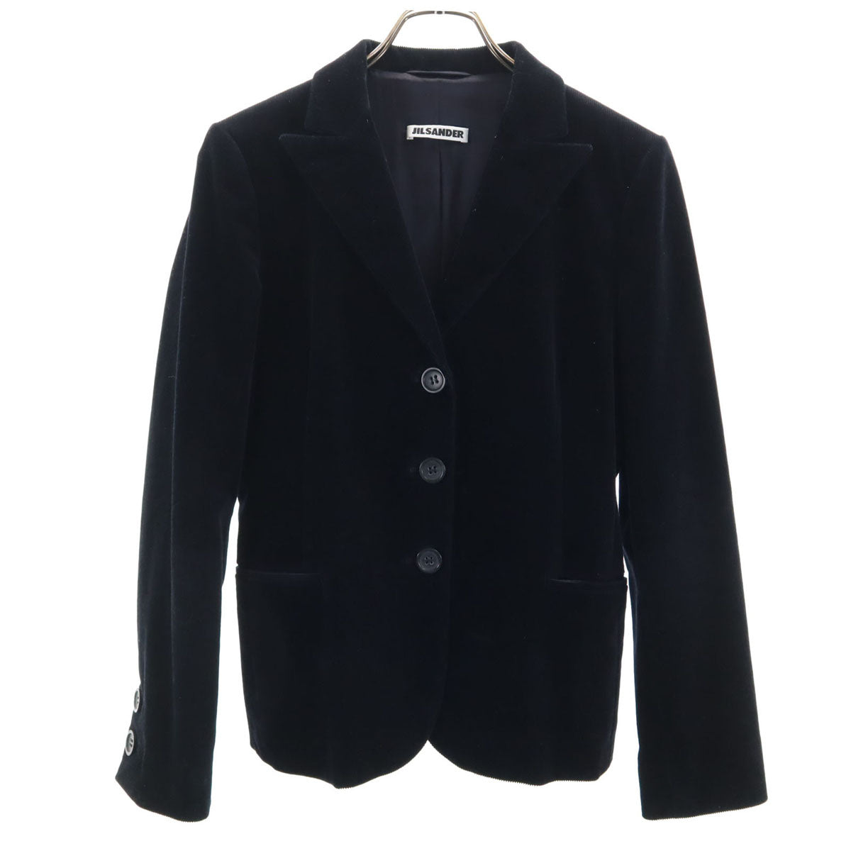 JIL SANDER ジルサンダー ドイツ製 コーデュロイ テーラードジャケット 34 ブラック レディース