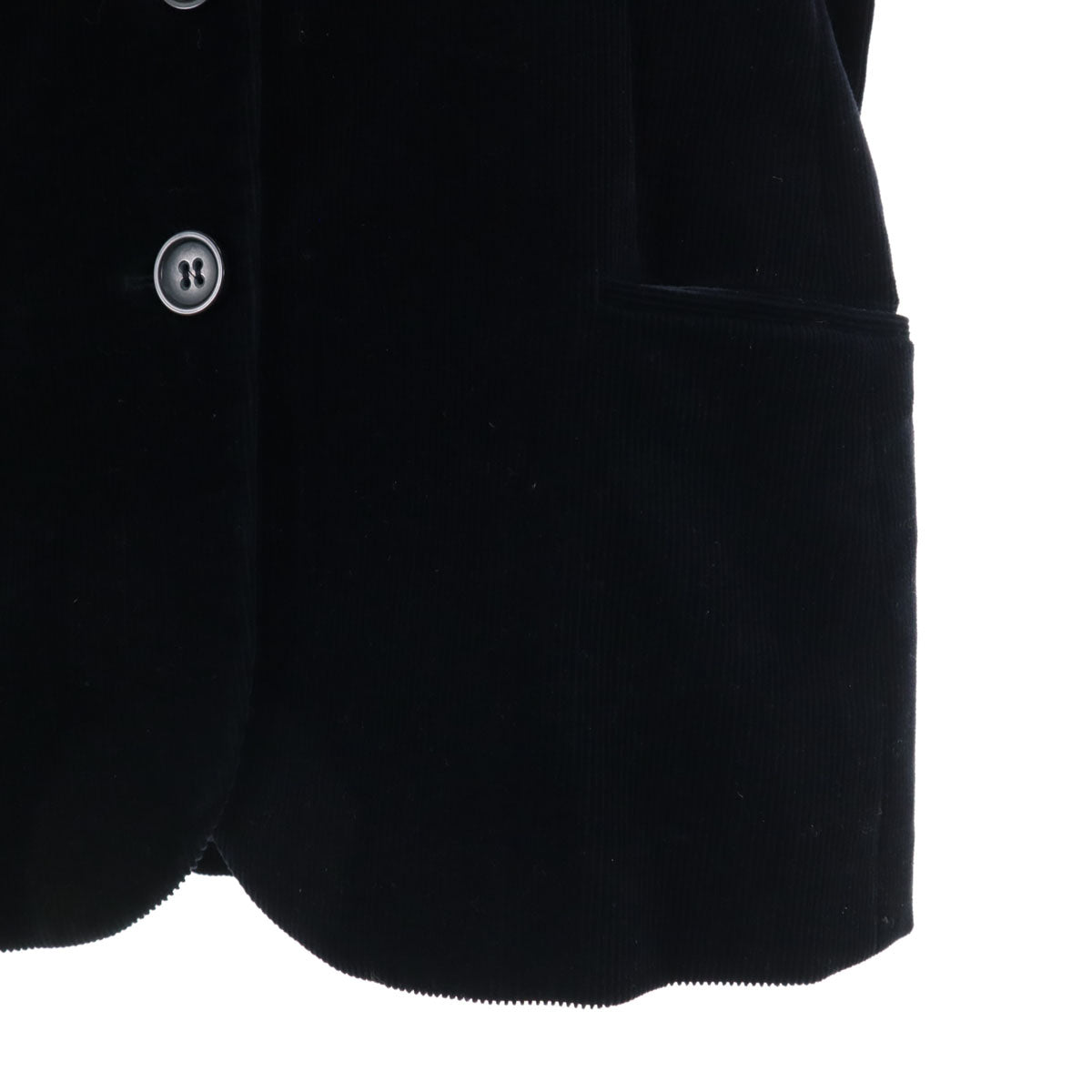 JIL SANDER ジルサンダー ドイツ製 コーデュロイ テーラードジャケット 34 ブラック レディース