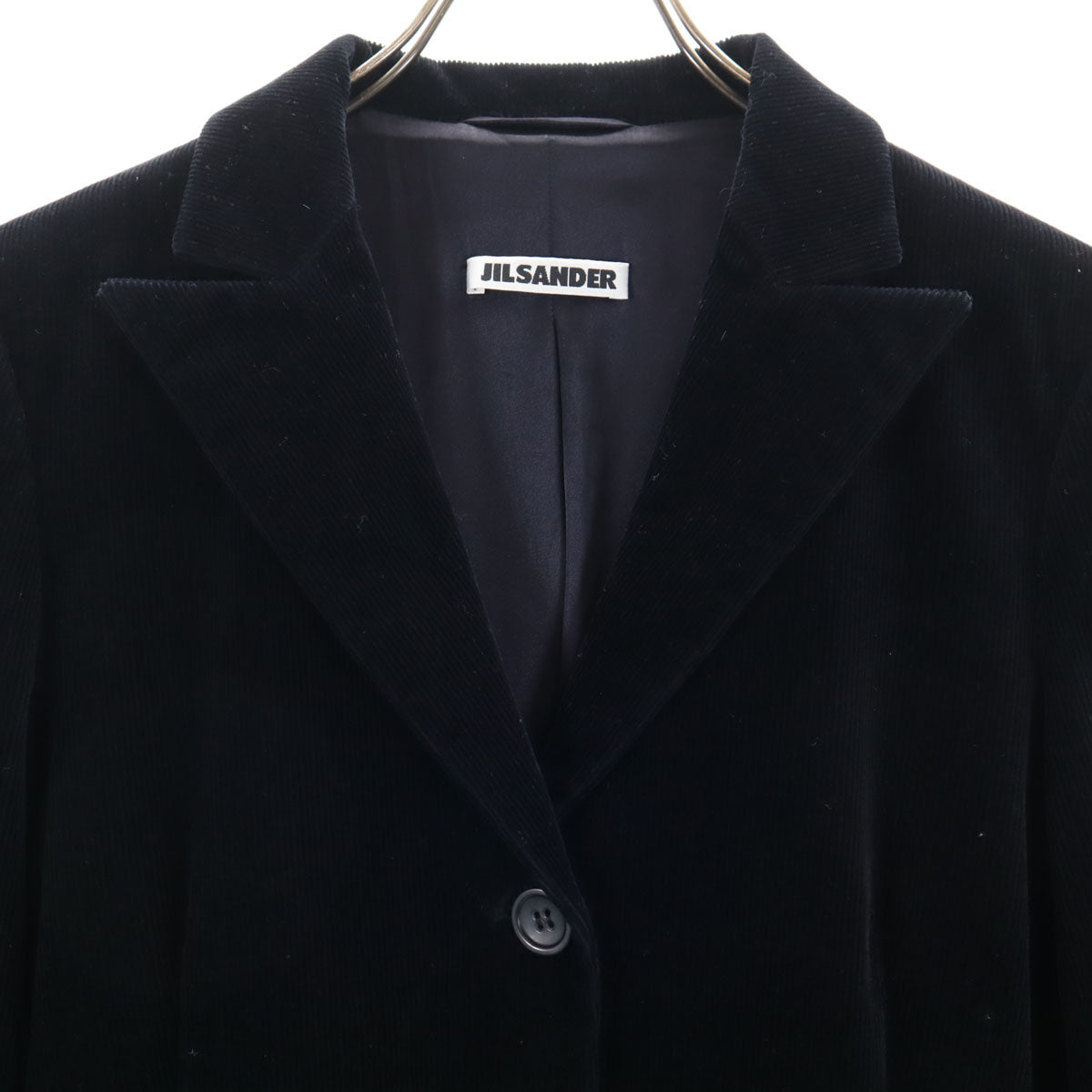 JIL SANDER ジルサンダー ドイツ製 コーデュロイ テーラードジャケット 34 ブラック レディース