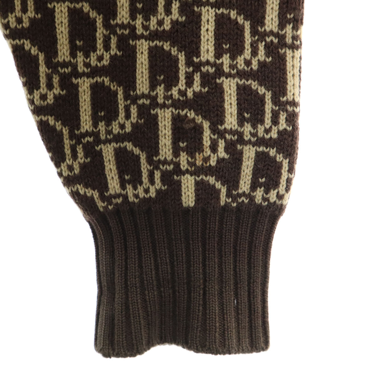 Christian Dior PRET-A-PORTER クリスチャンディオール プレタポルテ 90s オールド 総柄 長袖 セーター M ブラウン レディース