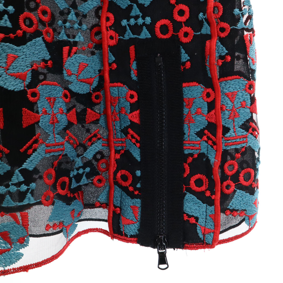 Emporio Armani エンポリオアルマーニ 総柄 ノースリーブ シアー ブラウス 上下 セットアップ 38 ブラック レディース