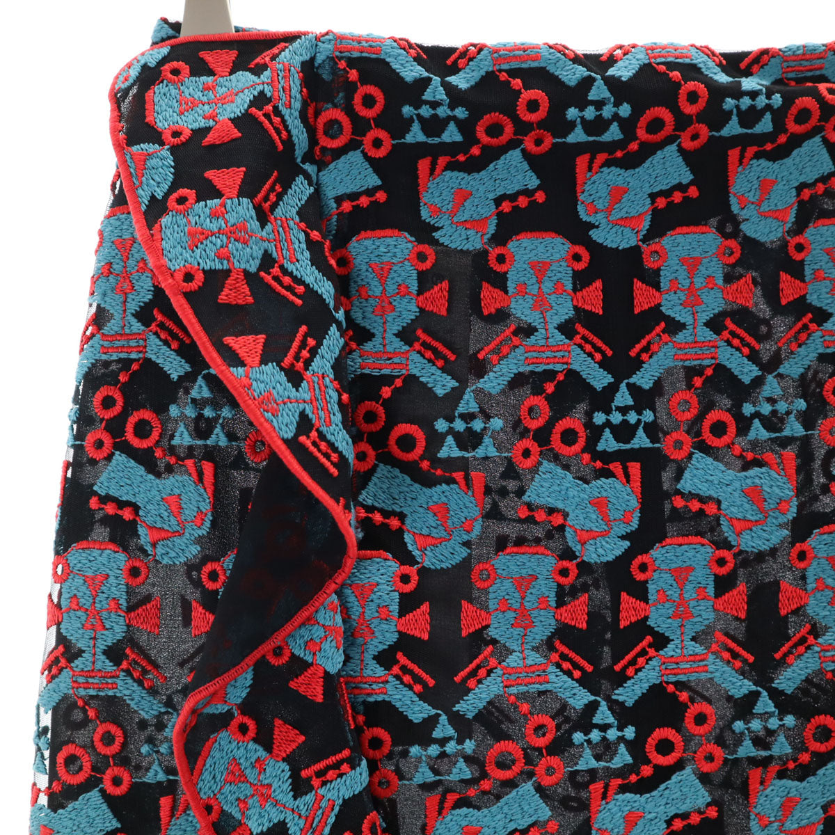 Emporio Armani エンポリオアルマーニ 総柄 ノースリーブ シアー ブラウス 上下 セットアップ 38 ブラック レディース