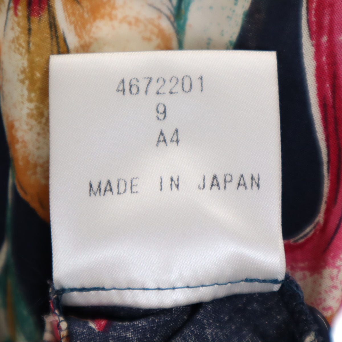 Norma Kamali ノーマカマリ 日本製 花柄 半袖 アロハシャツ 上下 セットアップ 9 ネイビー レディース