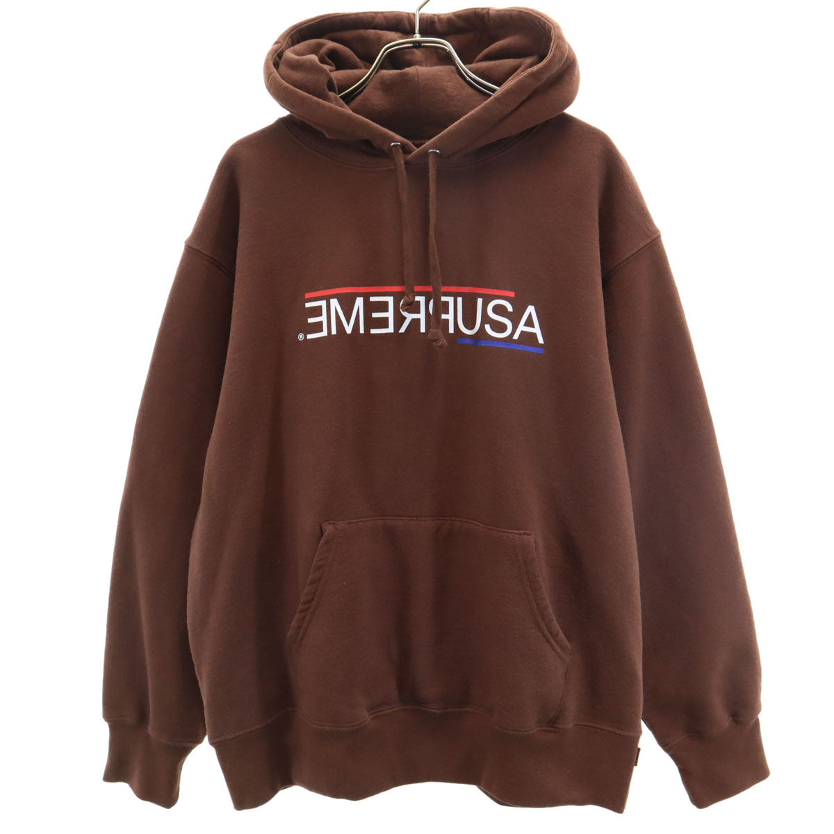Supreme シュプリーム カナダ製 長袖 スウェットパーカー S ブラウン 裏起毛 メンズ