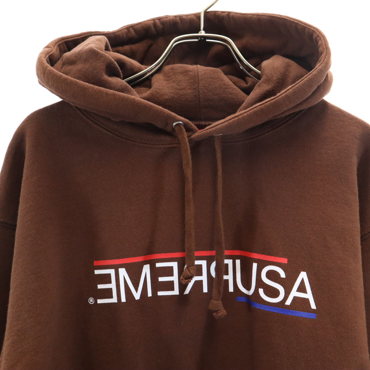 Supreme シュプリーム カナダ製 長袖 スウェットパーカー S ブラウン 裏起毛 メンズ