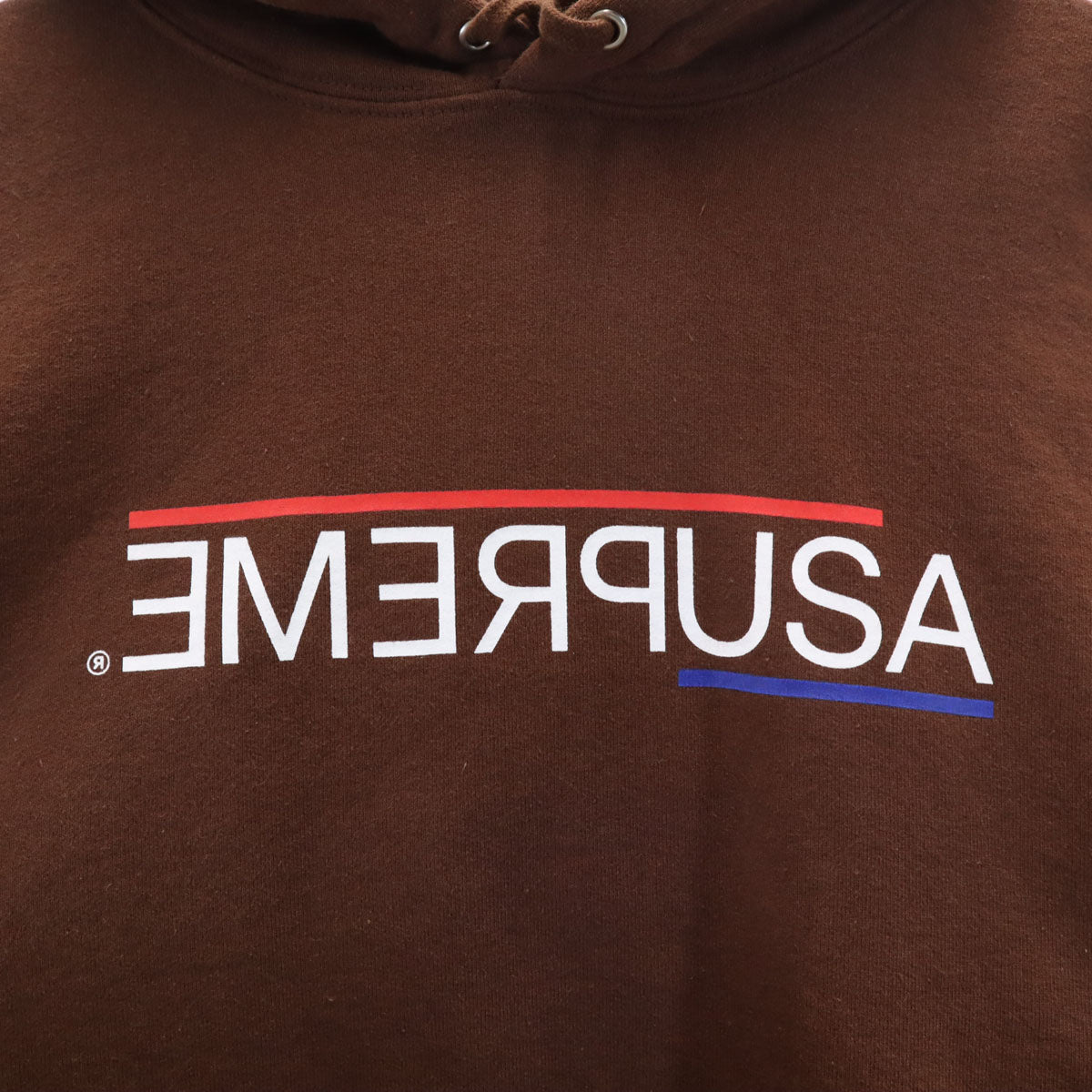 Supreme シュプリーム カナダ製 長袖 スウェットパーカー S ブラウン 裏起毛 メンズ