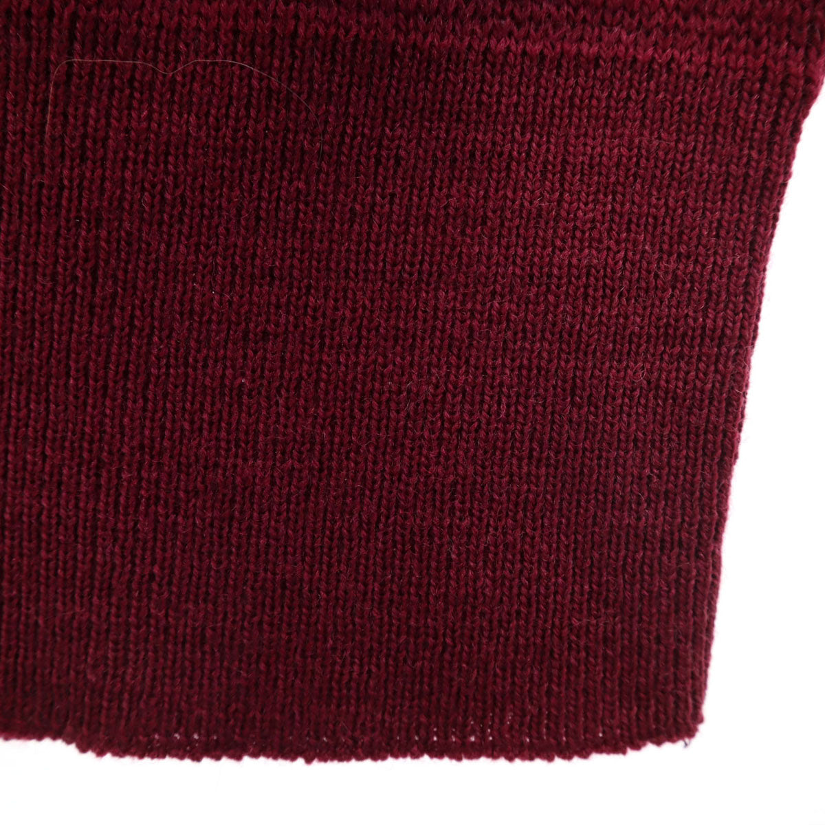 30s ヴィンテージ エンブレム柄 長袖 セーター ボルドー ニット メンズ