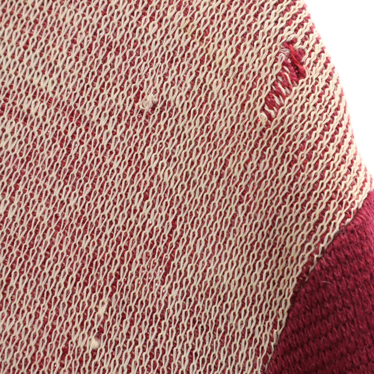 30s ヴィンテージ エンブレム柄 長袖 セーター ボルドー ニット メンズ